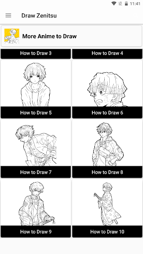 How to Draw Zenitsu Agatsuma