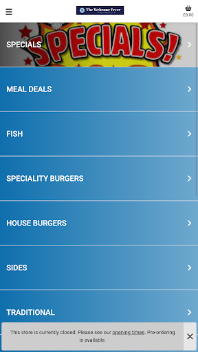 Android application Welcome Fryer screenshort