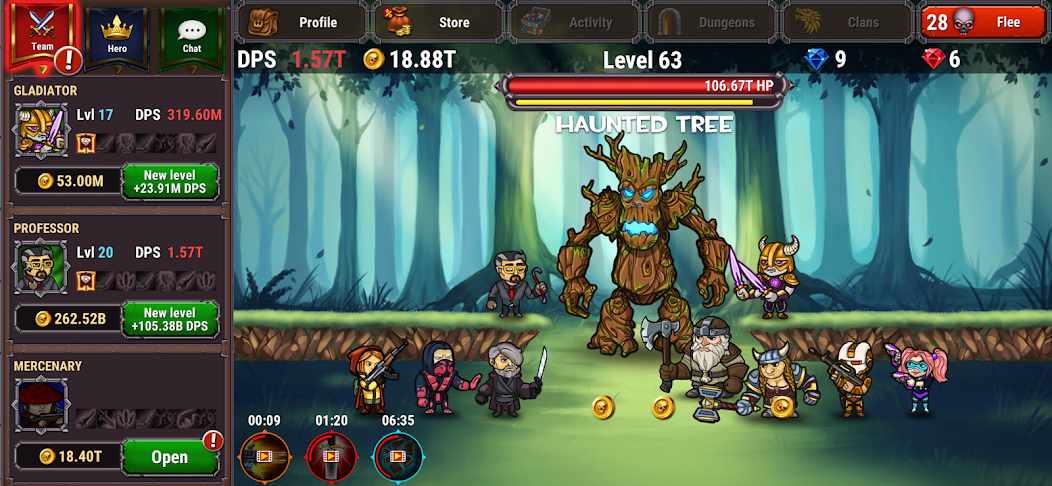 Taptic Heroes－Idle RPG clicker 1.1.20 APK + Mod (Unlimited money) untuk android