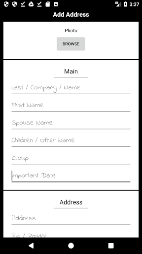 Address Book Pro Screen 2