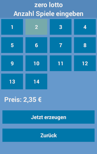 zero lotto Screen 2
