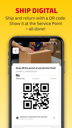 Mitt DHL screenshot 2