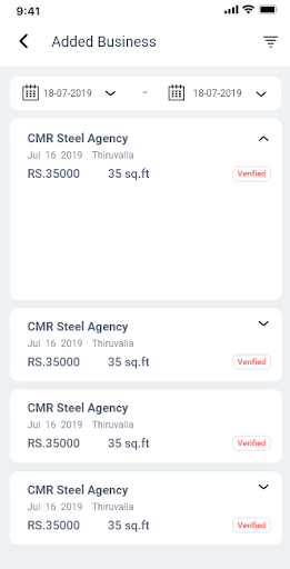 Android application Fab App Oralium screenshort