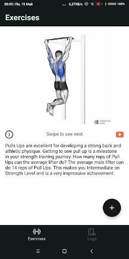 Gtrain workout app Screen 3