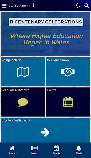 Android application UWTSD Alumni screenshort