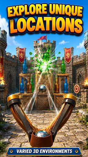 Slingshot Bottle Shooter 3D screenshot