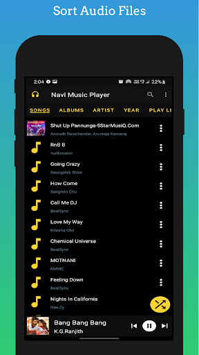 Android application Navi Music Player screenshort