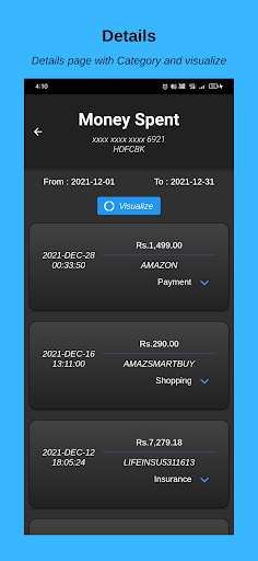 Money Spent Screen 2