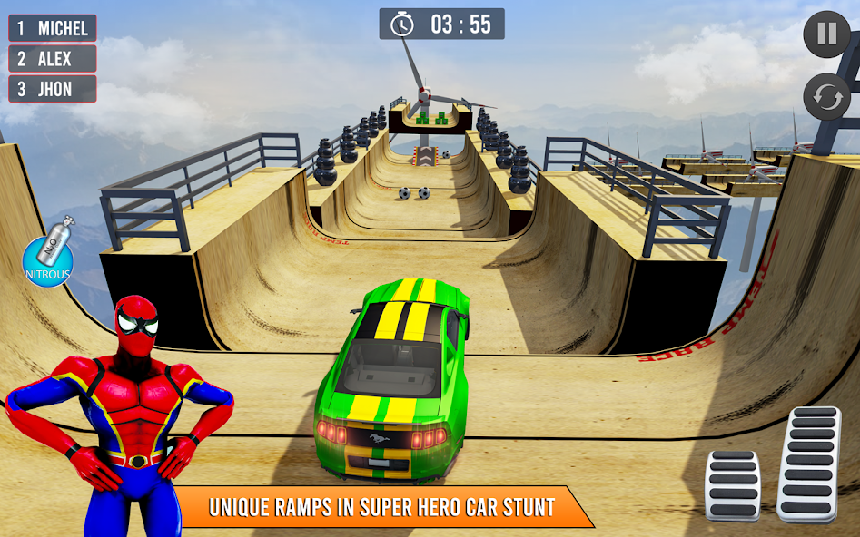 Superhero Game: Car Stunt Game banner
