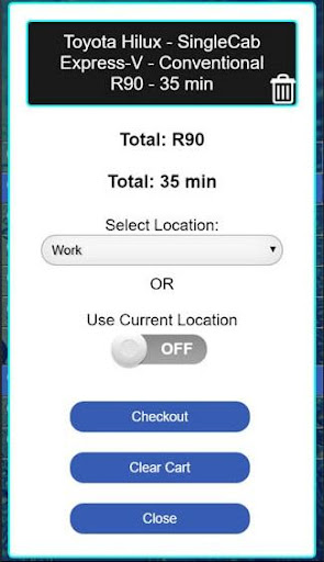 Valet-V User Screen 3