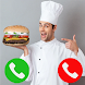 Burger delivery fake call - Androidアプリ