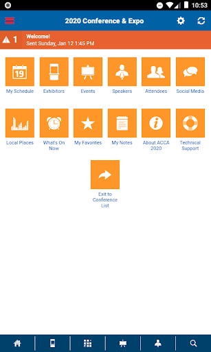 ACCA Events Screen 2
