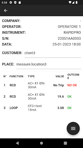 RAPID PRO REPORT Screen 2