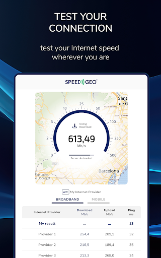 Screenshot of Speed Test by SPEEDGEO