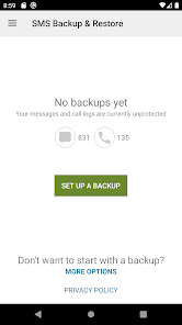 SMS Backup & Restore screenshots 1