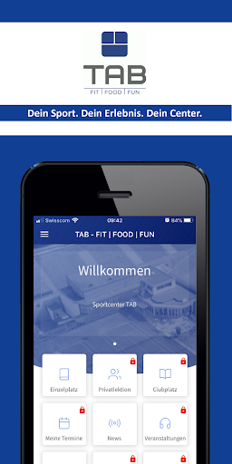 Android application Sportcenter TAB screenshort