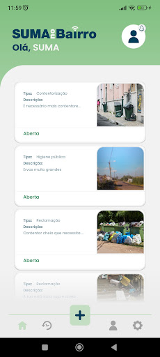 Android application SUMA no Bairro screenshort