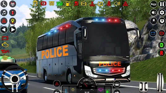 警察 sim-警察 バス ゲーム 3d