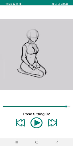 Draw Anime Girl Pose Sitting Screen 3