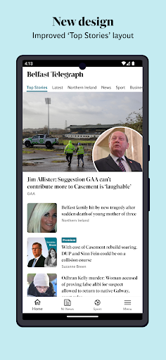Android application Belfast Telegraph News screenshort