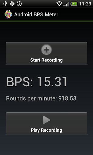 Android application Paintball BPS meter screenshort