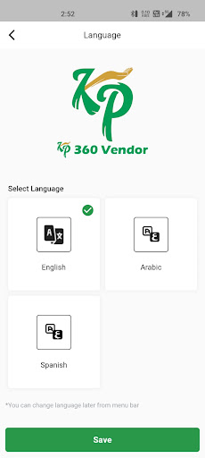 KP360 vendor Screen 2
