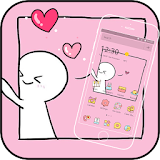 Pink Cartoon Cute Love Kid Theme icon