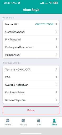 HOKIKUOTA - Agen Pulsa & PPOB Screen 2