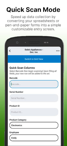 Android application Barcode Collector screenshort