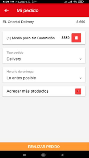 El Oriental Delivery Screen 2