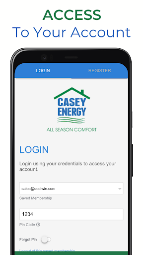 Android application Casey Energy screenshort