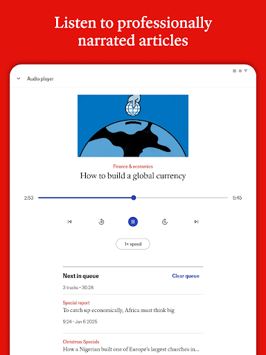 Screenshot of The Economist - News, Podcasts