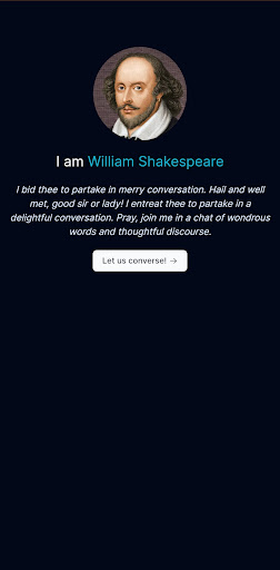 Android application Shakespeare AI screenshort