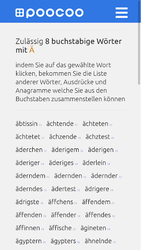 Wörter suchen, Scrabble Hilfe Screen 3
