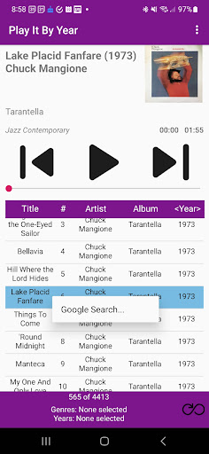 Play It By Year Music Player Screenshot 2 - AppWisp.com