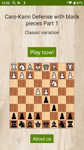 Android application Classic Caro-Kann (full ver.) screenshort