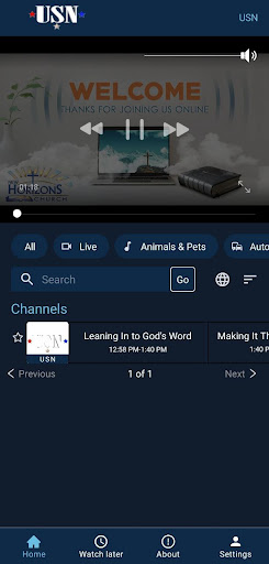 Android application USN Stream screenshort