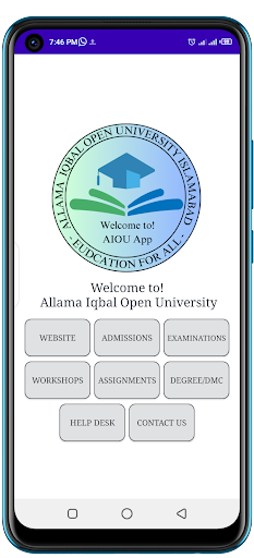 Android application AIOU App screenshort