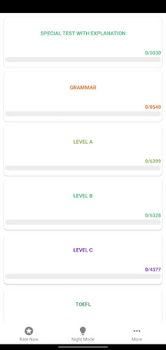 English Proficiency Test Screen 3