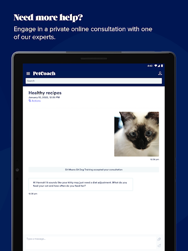 Download App PetCoach Ask a vet online 24/7