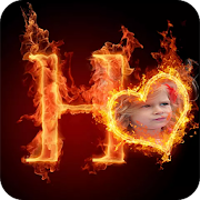 Fire Text Photo Frames 1.5 Icon