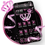 Pink Glitter Crown Theme icon