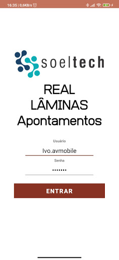 Android application Real Lâminas - Apontamentos screenshort