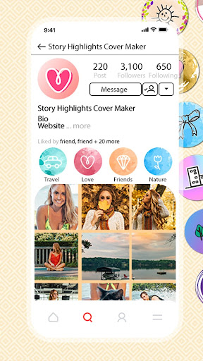 Android application Highlights Cover Maker screenshort