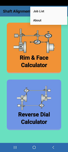 Android application Shaft Alignment Calculator screenshort