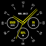 Analogue Yellow Watch Face