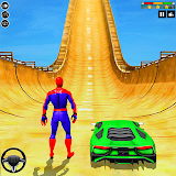 Spider Hero Car Race Mega Ramp icon