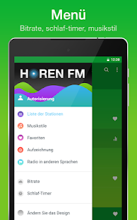 Internet-Radio "Hören Sie FM" Screenshot