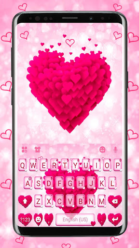 Android application Pink Love Theme screenshort