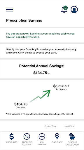 My CDS Benefits Screen 2